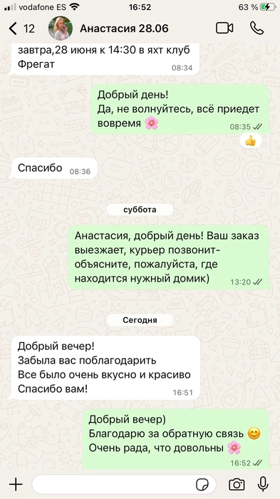 Отзыв: фуршет, доставка 28.06.2025 ул. Горького, Нижний Новгород, свадьба