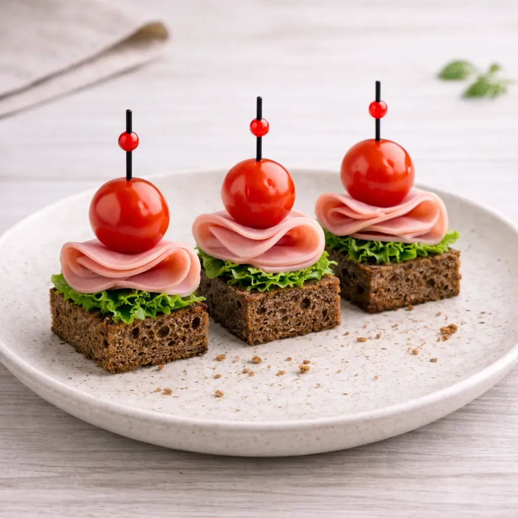 
            
                Кейтеринг Покровка: Канапе из ветчины на ржаном тосте — доставка в Нижнем Новгороде
            
             25 г 
        