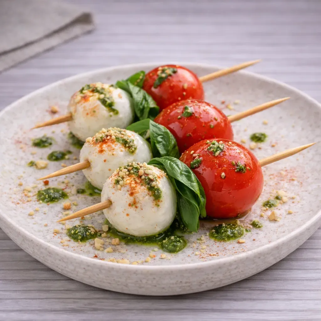 
            
                Итальянские канапе "Капрезе на шпажке с моцареллой и ароматным базиликом" | Заказать онлайн
            
             30 г 
        