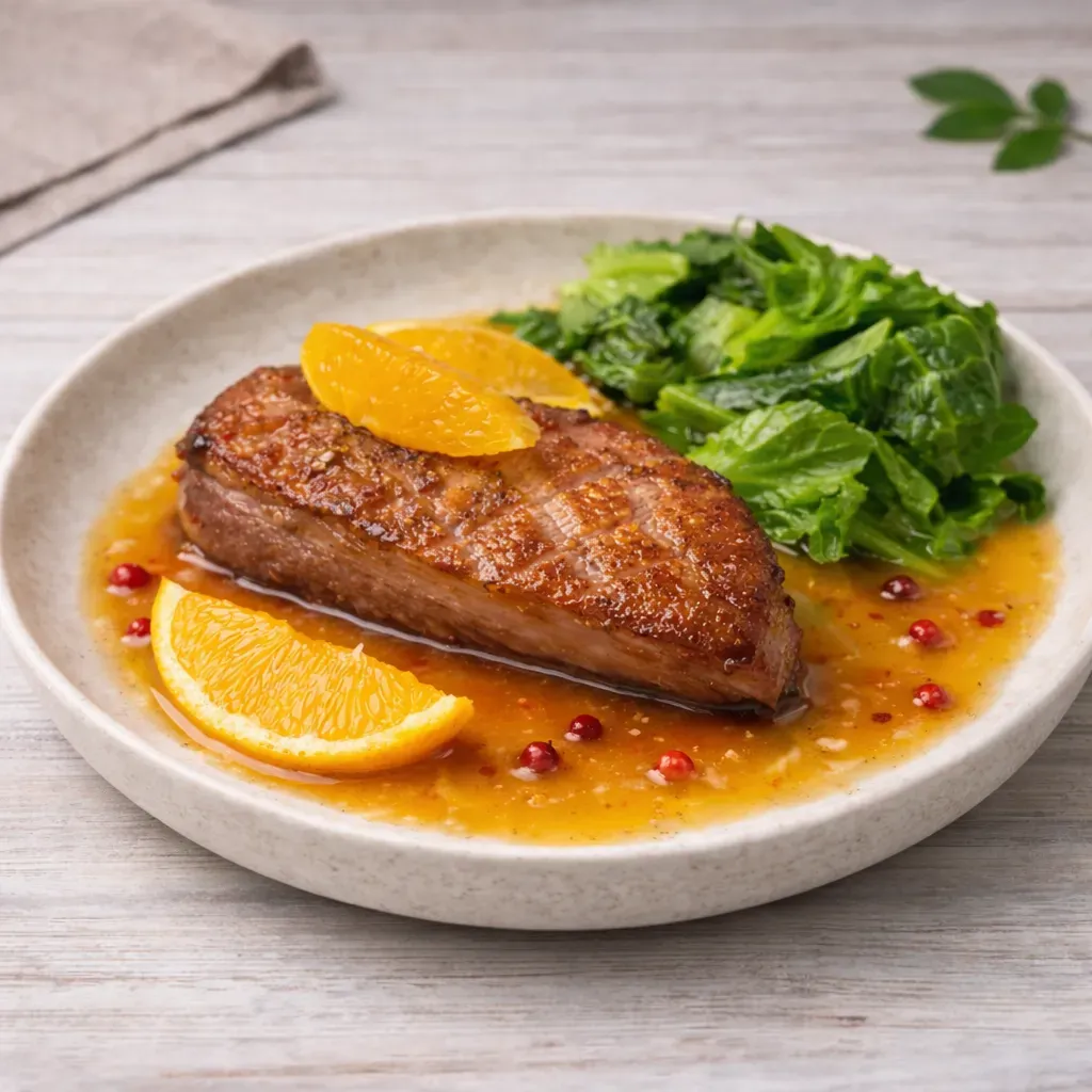 
            
                Кейтеринг Покровка: Грудка утки с апельсиновым соусом — заказать в Нижнем Новгороде
            
             120 г 
        