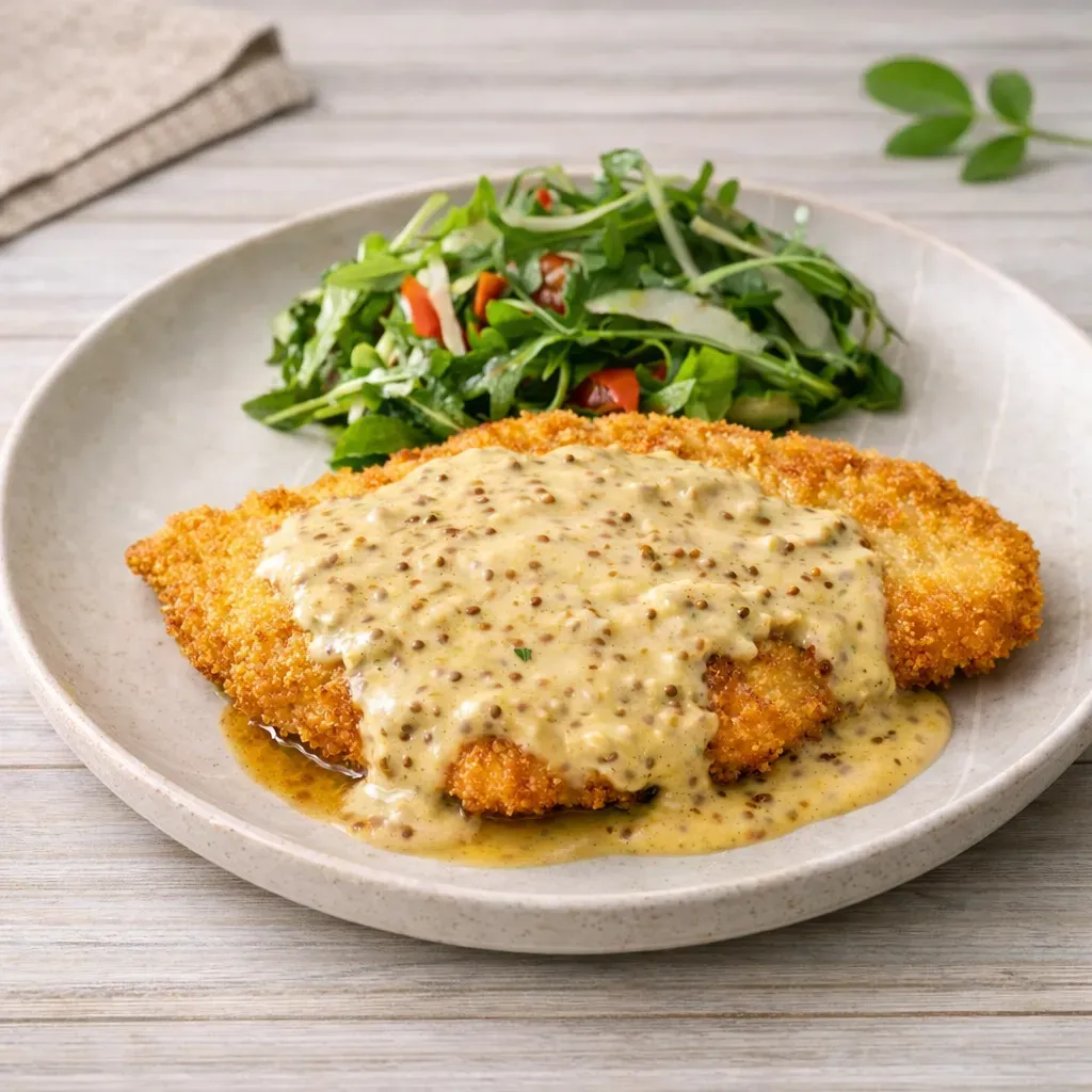 
            
                Кейтеринг Покровка: Миланеса из курицы с горчичным соусом — сытное горячее для банкета на праздник Нижний Новгород
            
             200 г 
        