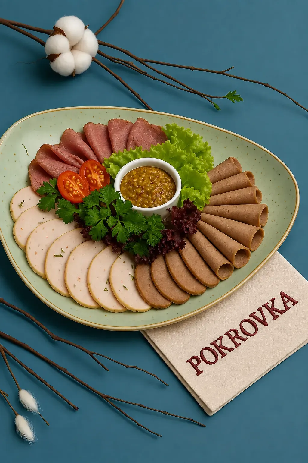 
            
                Рулет куриный, ростбиф и язык — заказать кейтеринг в Нижнем Новгороде
            
             300 г 
        