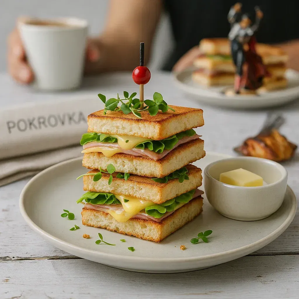 
            
                Сэндвич с ветчиной и сыром
            
             100 г 
        