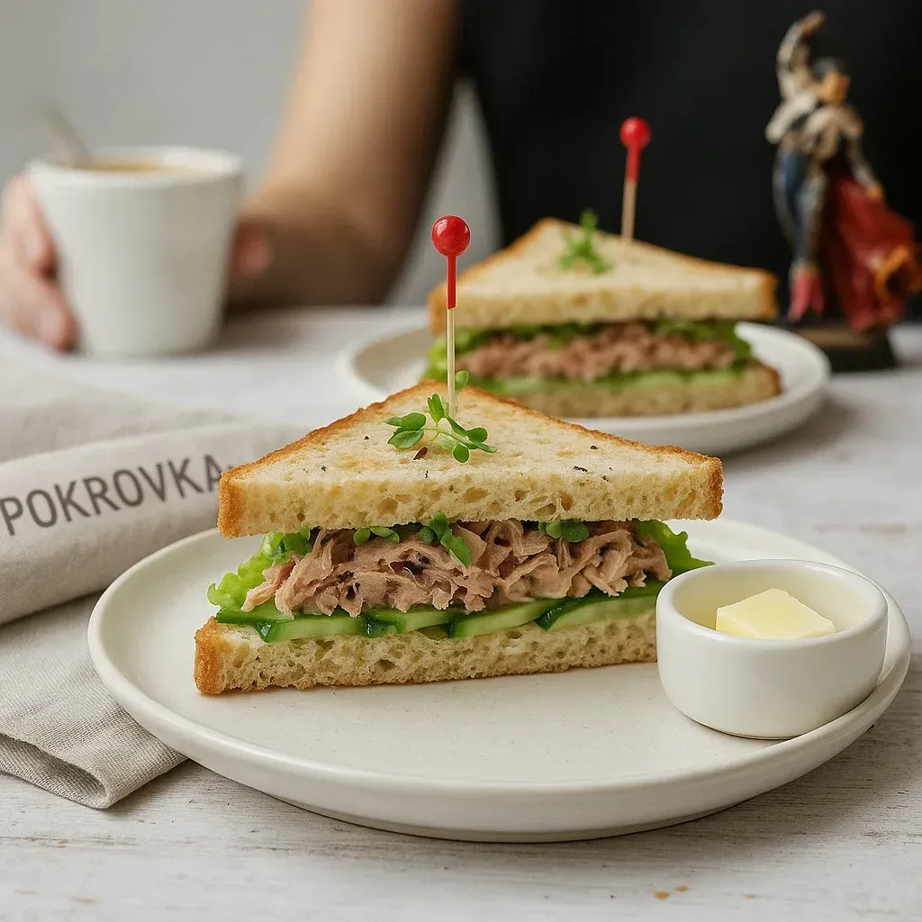 
            
                Сэндвич с тунцом и огурцом
            
             100 г 
        