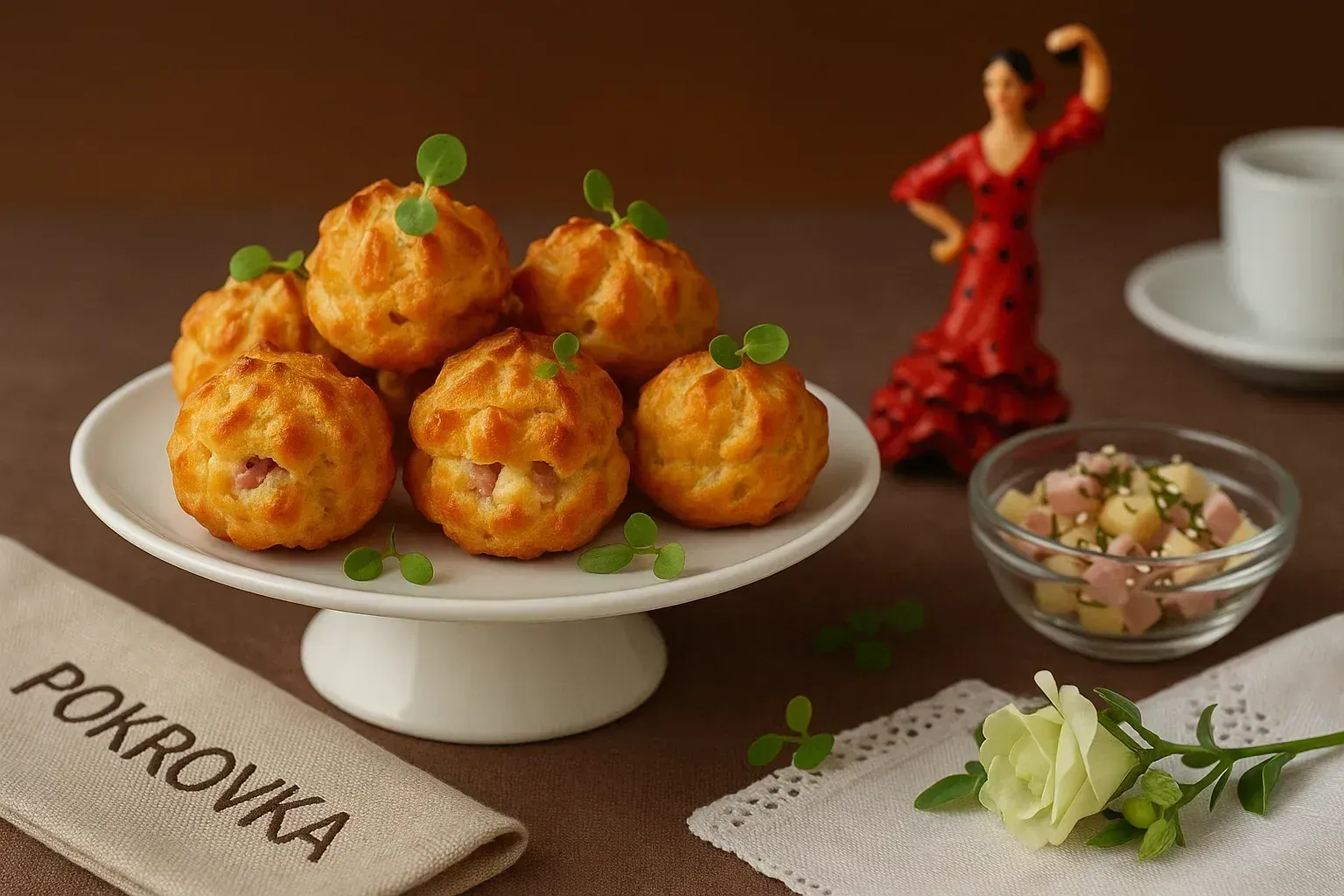 
            
                Заказать запеченные профитроли с ветчиной и сыром - воздушные и вкусные закуски
            
             600 г 
        