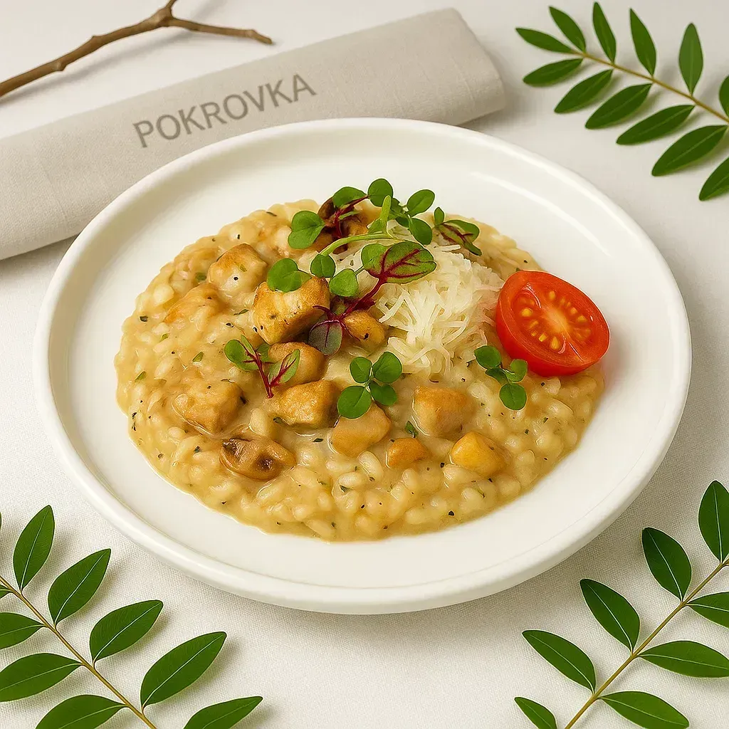 
            
                Ризотто "с цыпленком и грибами" - купить онлайн
            
             220 г 
        