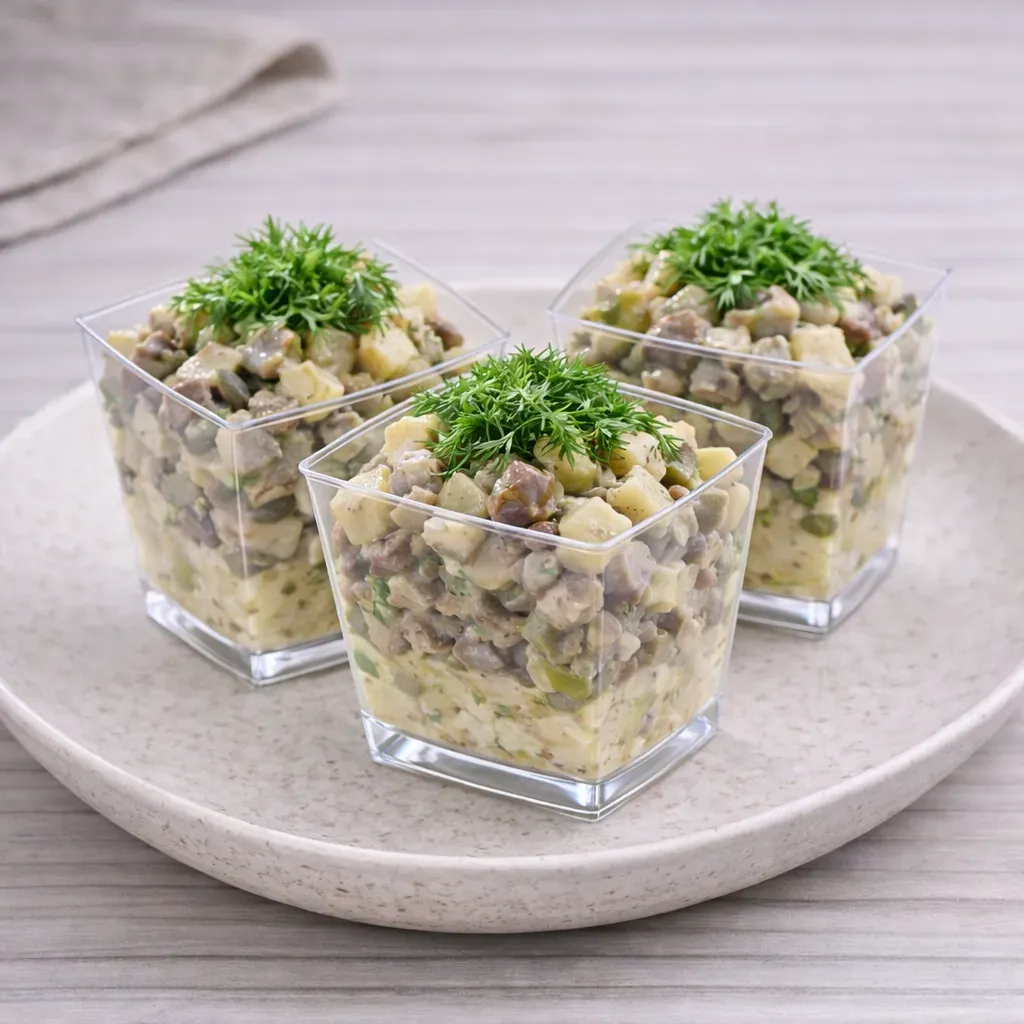 
            
                Кейтеринг Покровка: Мини-салат Винченцо — авторская версия салата с нотками Италии на банкет в Нижнем Новгороде
            
             50 г 
        