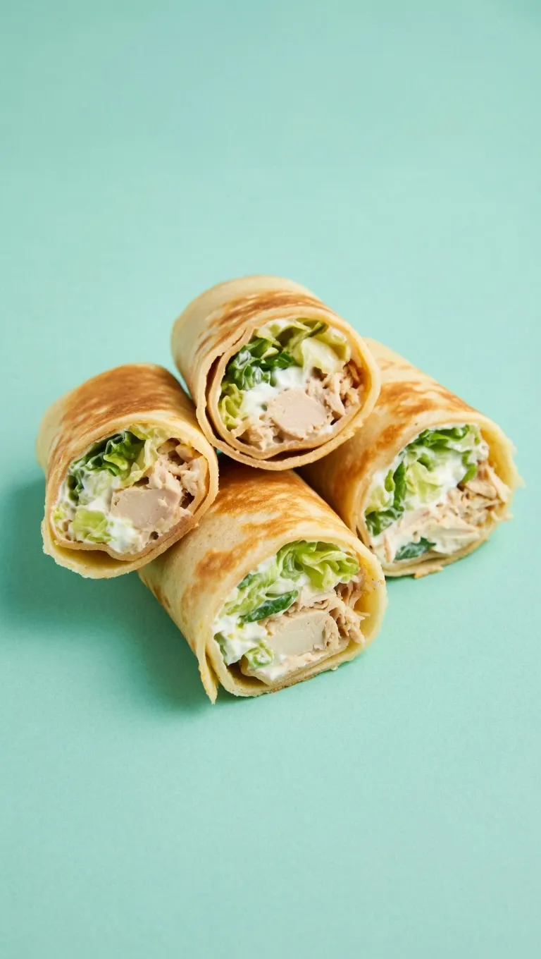 [KN] Мини-блинчик с копчёной курицей, айсбергом и творожным сыром