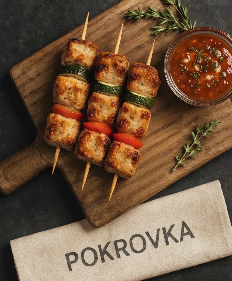 
            
                Кейтеринг Покровка: Мини-шашлычки из свиной шейки с овощами — заказать в Нижнем Новгороде
            
             80 г 
        