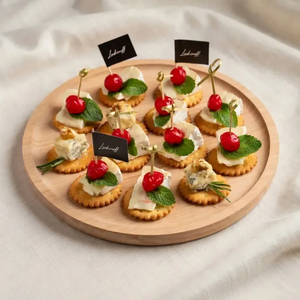 Кейтеринг Покровка: Кростини с благородным сыром и вялеными томатами — классический дуэт вкусов на банкет Нижний Новгород