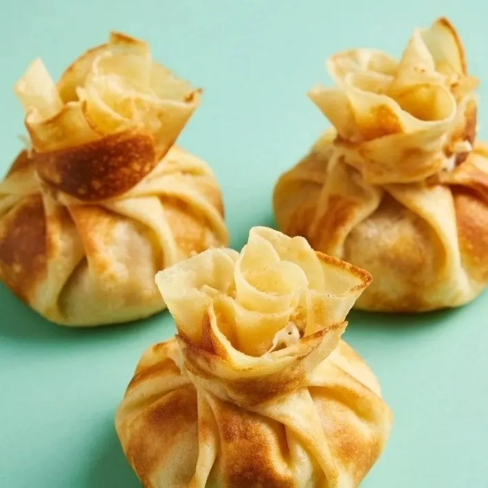 [KN] Блинный мешочек с курицей и грибами