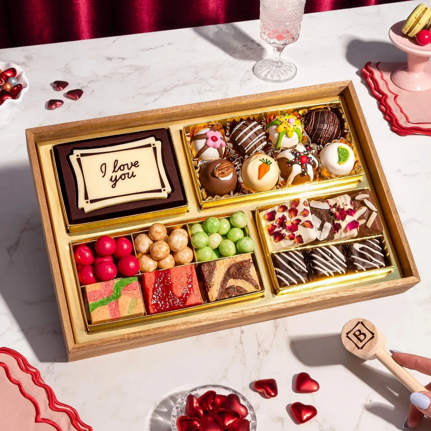 [KN] Valentine's "I Love You" Classic Dessert Board (Fresh Board)