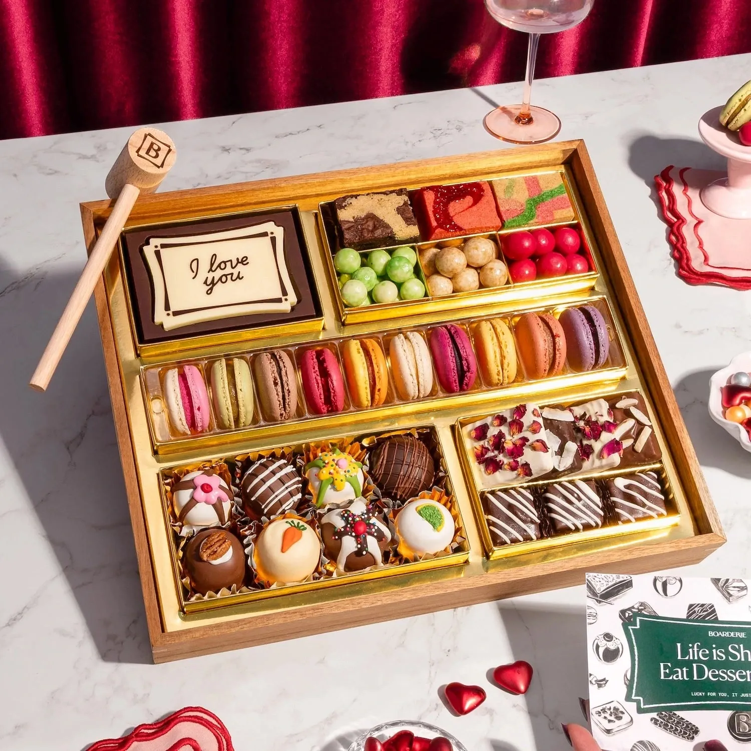 [KN] Valentine's "I Love You" Medium Dessert Board (Fresh Board)